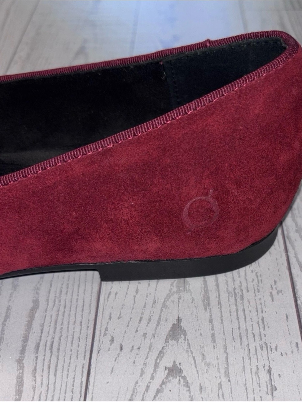 Born Women’s Burgundy Suede Loafers Size 8 Slip On Comfort Shoes - Picture 7 of 15